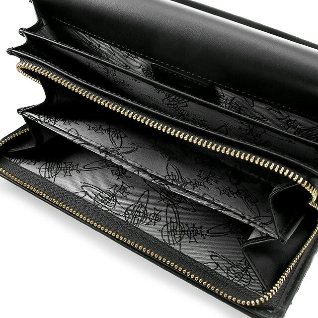 ヴィヴィアン ウエストウッド 財布 長財布 メンズ レディース 小銭入れ Vivienne Westwood ヴィクトリア 51060025 L001N N403 ブラック 記念品 ギフト 51060025-L001N-N403