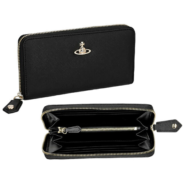 ヴィヴィアン・ウエストウッド 長財布 レディース ブランド Vivienne Westwood 5106005BW ブラック 5106005BWSAFF-BLK-N402