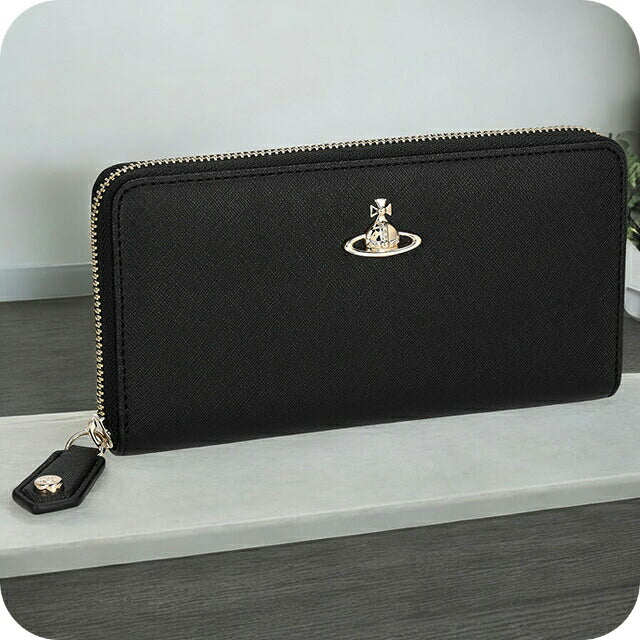 ヴィヴィアン・ウエストウッド 長財布 レディース ブランド Vivienne Westwood 5106005BW ブラック 5106005BWSAFFPL-BLK-N402