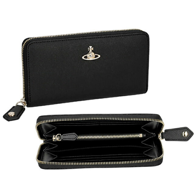 ヴィヴィアン・ウエストウッド 長財布 レディース ブランド Vivienne Westwood 5106005BW ブラック 5106005BWSAFFPL-BLK-N402