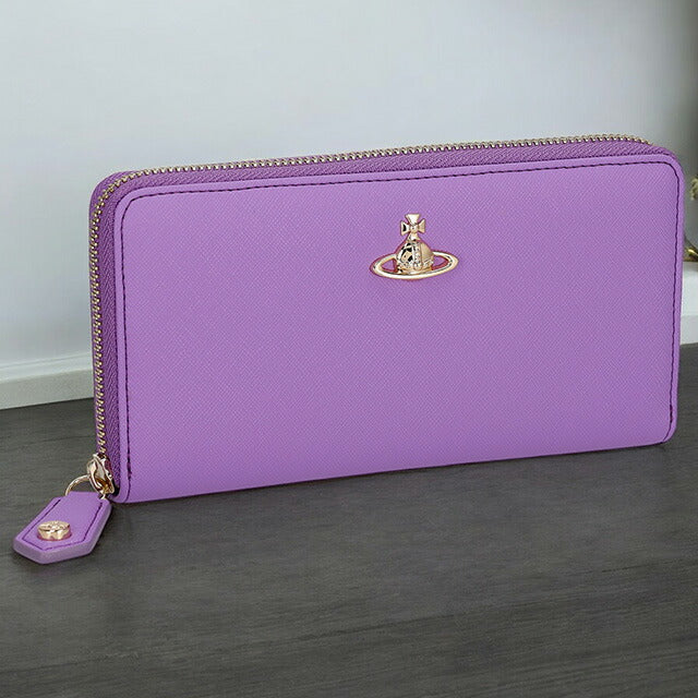 ヴィヴィアン・ウエストウッド 長財布 レディース ブランド Vivienne Westwood 5106005BW ライラック 5106005BWSAFFPL-LIL-J405