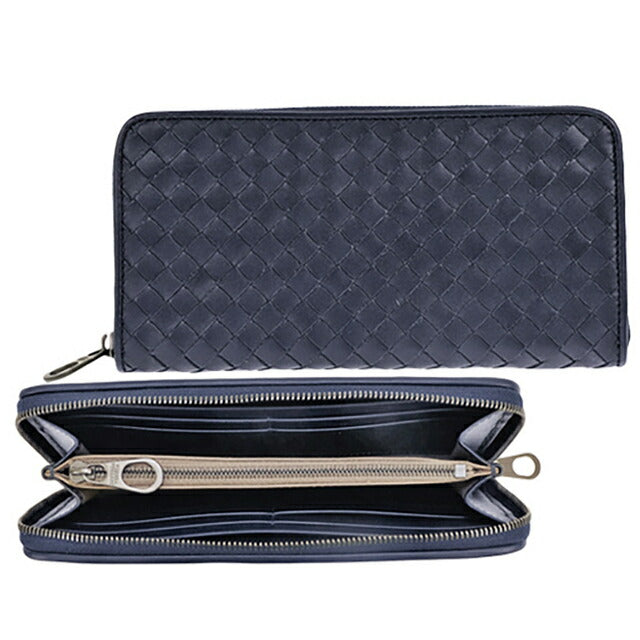 ボッテガ・ヴェネタ 長財布 メンズ レディース ブランド BOTTEGA VENETA レザー 510643-V4651 ネイビー 510643-V4651-4013