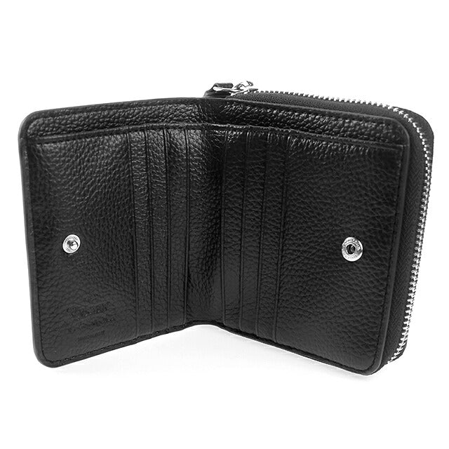 【訳あり】ヴィヴィアン ウエストウッド 二つ折り財布 二折財布 レディース Vivienne Westwood PU GRAIN レザーウォレット ロゴ 51080020U S000D N403 51080020U-S000D-N403