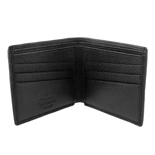 ヴィヴィアン ウエストウッド 二つ折り財布 二折財布 コンパクト メンズ ブランド Vivienne Westwood ロゴ 51120008 L001J N401 BLACK ビビアン 51120008-L001J-N401