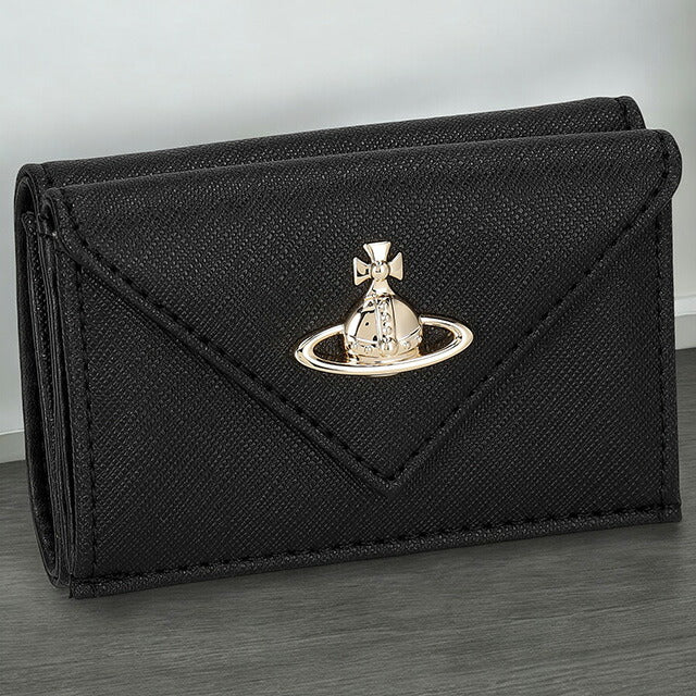 ヴィヴィアン・ウエストウッド 三つ折り財布 レディース ブランド Vivienne Westwood 5115002EW ブラック 5115002EWSAFFPL-BLK-N402