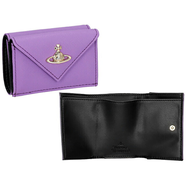 ヴィヴィアン・ウエストウッド 三つ折り財布 レディース ブランド Vivienne Westwood 5115002EW ライラック 5115002EWSAFFPL-LIL-J405
