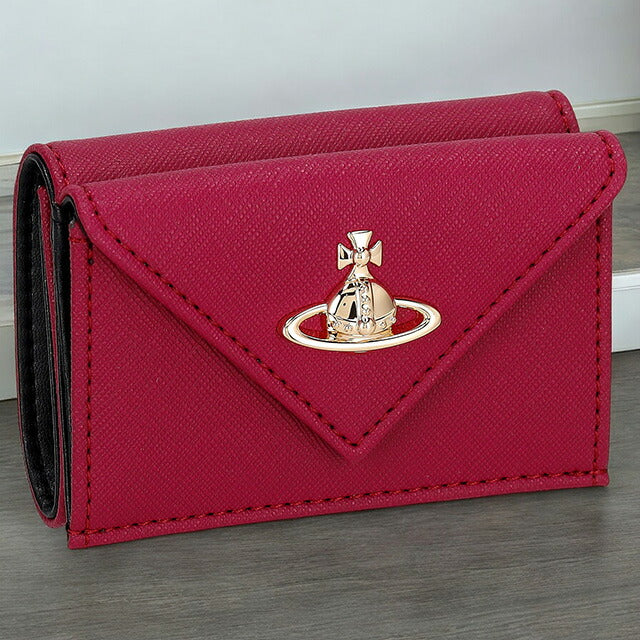 ヴィヴィアン・ウエストウッド 三つ折り財布 レディース ブランド Vivienne Westwood 5115002EW レッド 5115002EWSAFFPL-RED-H411