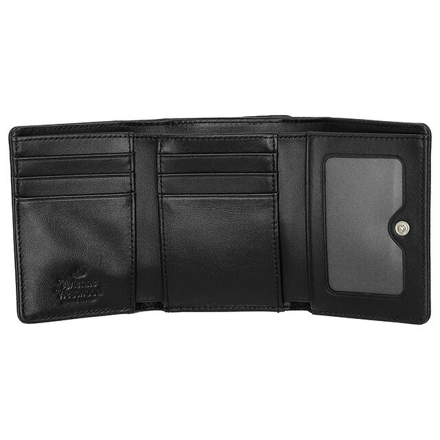 ヴィヴィアン・ウエストウッド 三つ折り財布 レディース ブランド Vivienne Westwood レザー 5115002MW ブラック 5115002MWSAFF-BLK-N402