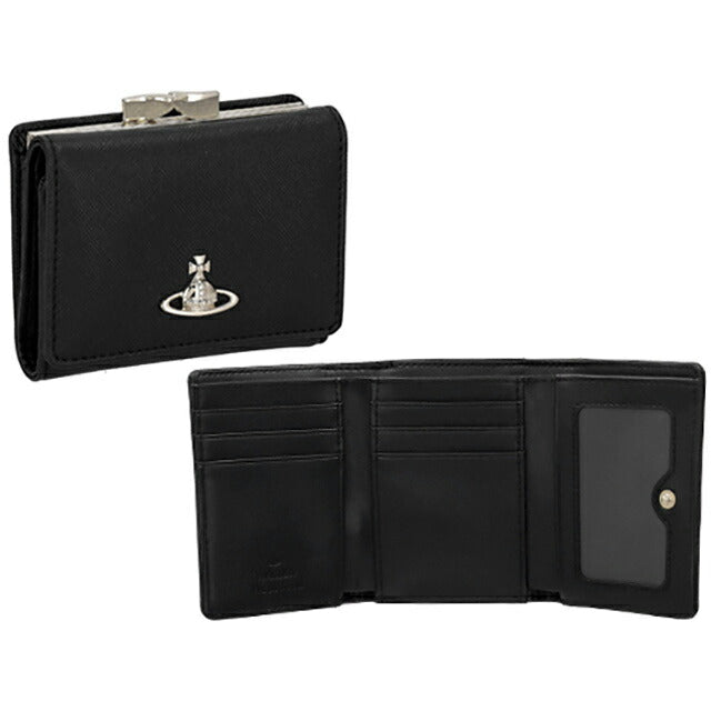 ヴィヴィアン・ウエストウッド 三つ折り財布 レディース ブランド Vivienne Westwood 5115002MW ブラック 5115002MWSAFFPL-BLK-N402