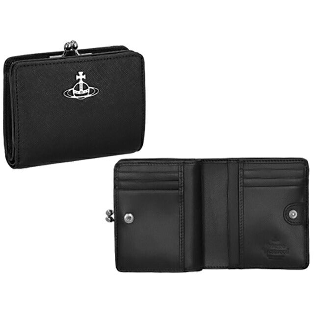 ヴィヴィアン・ウエストウッド 二つ折り財布 レディース ブランド Vivienne Westwood 5115002YW ブラック 5115002YWSAFF-BLK-N401
