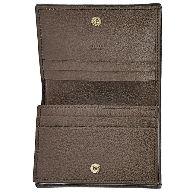 グッチ 二つ折り財布 レディース ブランド GUCCI レザー 597609-UULBN 1244 グレー ウォレット 高級 おしゃれ プレゼント 実用的