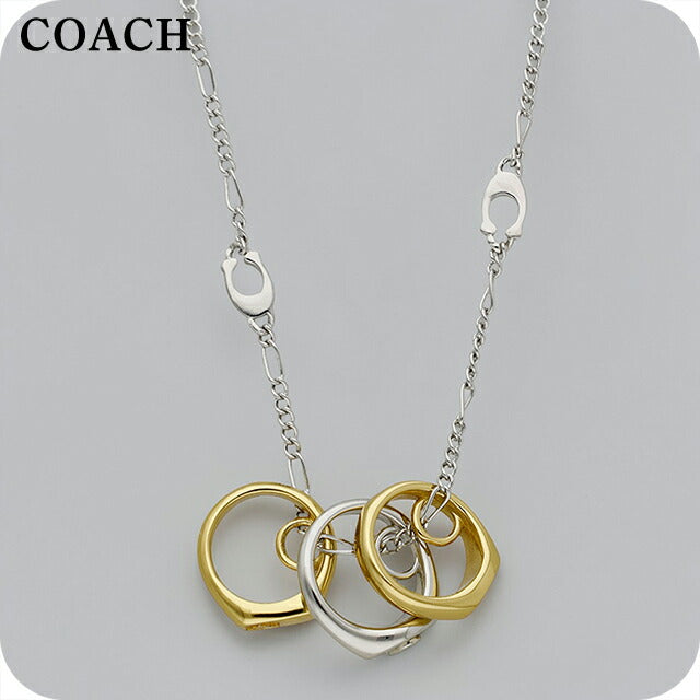 CHIEKO+ シルバー ゴールド アクセサリー5点セット コーチ ネックレス レディース ブランド COACH リング 3連 541356