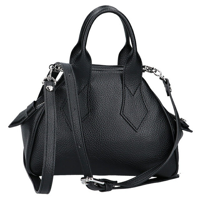 ヴィヴィアン ウエストウッド ハンドバッグ レディース ブランド Vivienne Westwood ヤスミン ロゴ 2WAY 47030006W S000D N403 BLACK 47030006W-S000D-N403