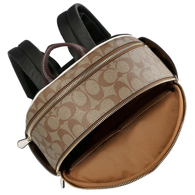 コーチ リュック メンズ レディース ブランド COACH シグネチャー 5671 IMDJ8 1 ベージュ/ホワイト 5671-IMDJ8-1