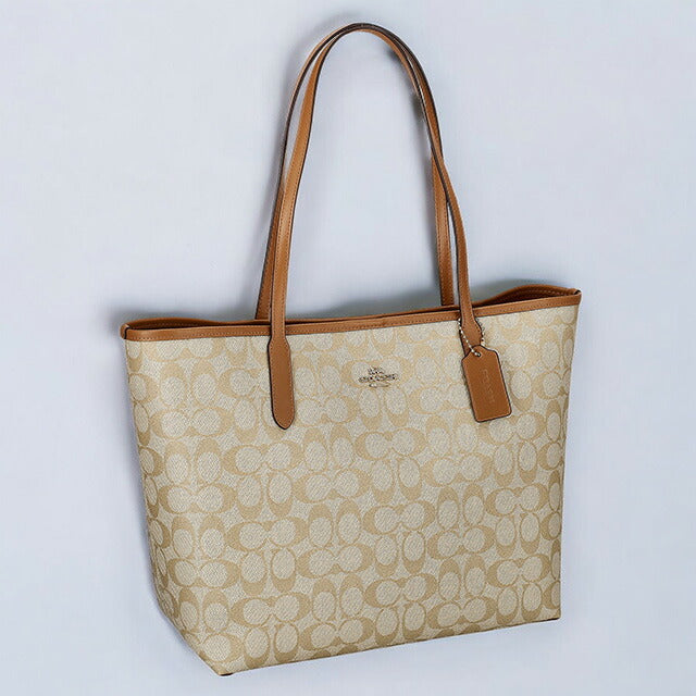 コーチ トートバッグ レディース ブランド COACH シグネチャー 5696 IMNLJ 1 ライトベージュ/ライトブラウン 5696-IMNLJ-1