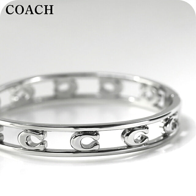 コーチ バングル レディース ブランド COACH シグネチャー C オープンワーク ブレスレット 571292RHO030 シルバー アクセサリー 571292RHO030