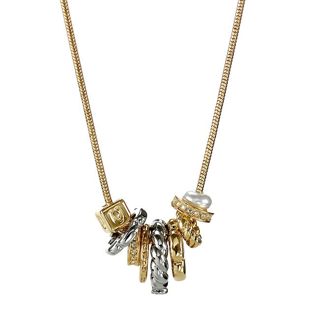 コーチ ネックレス レディース ブランド COACH シグネチャー ロンデル チャーム 581208TWO975 ゴールド アクセサリー 581208TWO975