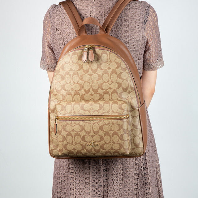 コーチ リュック メンズ レディース ブランド COACH シグネチャー 58314 IME74 1 ベージュ/ブラウン 58314-IME74-1