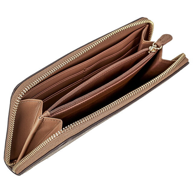 コーチ 長財布 レディース ブランド COACH シグネチャー 59267 IMBDX 1 ブラウン 59267-IMBDX-1