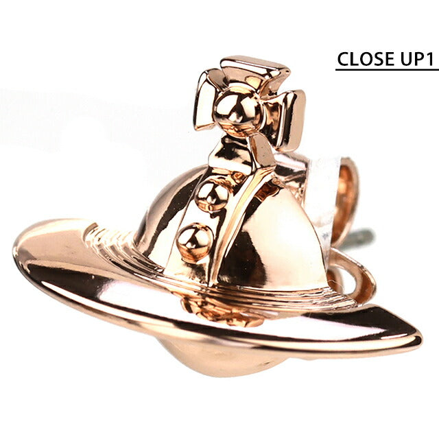 ヴィヴィアン ウエストウッド ピアス レディース ブランド Vivienne Westwood ロゴ スタッド 両耳用 62010038-G002 ピンクゴールド アクセ 62010038-G002