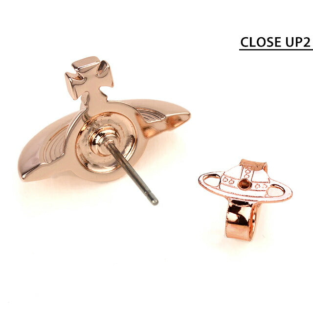 ヴィヴィアン ウエストウッド ピアス レディース ブランド Vivienne Westwood ロゴ スタッド 両耳用 62010038-G002 ピンクゴールド アクセ 62010038-G002
