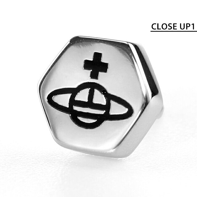 ヴィヴィアン ウエストウッド ピアス メンズ ブランド アデル 真鍮 スタッド 片耳用 62010049-02P107 シルバー アクセサリー ビビアン 62010049-02P107