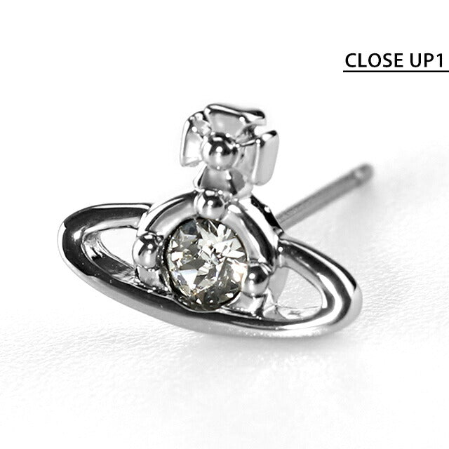 ヴィヴィアン ウエストウッド ピアス メンズ レディース ブランド NANO SOLITAIRE 真鍮 スタッド 片耳用 62010086-02P116 シルバー アクセサリー ビビアン 62010086-02P116
