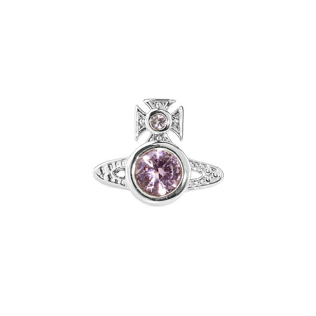 ヴィヴィアン ウエストウッド ピアス レディース ブランド ロンドン オーブ 真鍮 スタッド 両耳用 62010220-02P465 シルバー×ピンク アクセサリー ビビアン 62010220-02P465