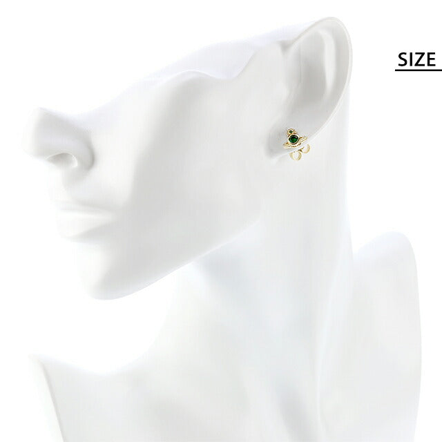 ヴィヴィアン ピアス レディース Vivienne Westwood ロンドンオーブ ロゴ 62010220 02R245 ゴールド グリーン アクセサリー ビビアン 62010220-02R245