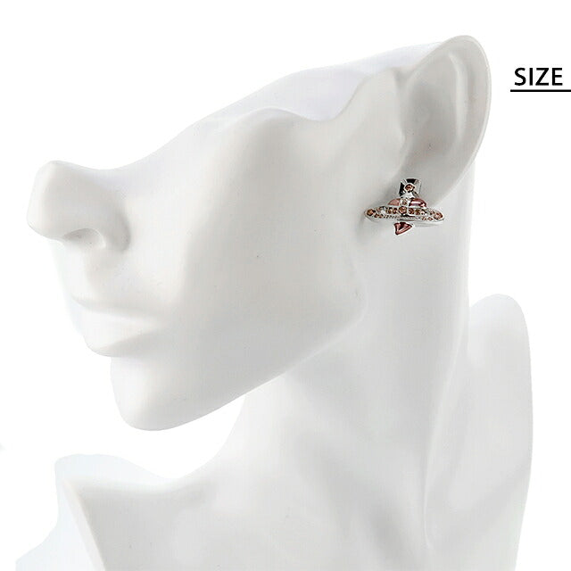 Vivienne Westwood 耳环女式品牌 Vivienne Westwood 新款双耳钻石心形耳钉 6201033K 02P686 6201033K-02P686