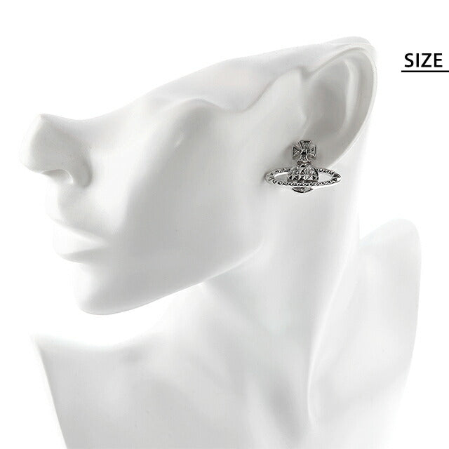 ヴィヴィアン ウエストウッド ピアス レディース ブランド Vivienne Westwood ロゴ スタッド 両耳用 6201035E-02W110 シルバー アクセ 6201035E-02W110