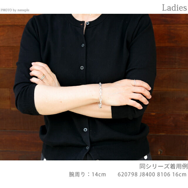 グッチ ブレスレット メンズ レディース ブランド GUCCI インターロッキング チェーン ロゴ 620798 J8400 8106 シルバー アクセサリー 620798-J8400-8106-16