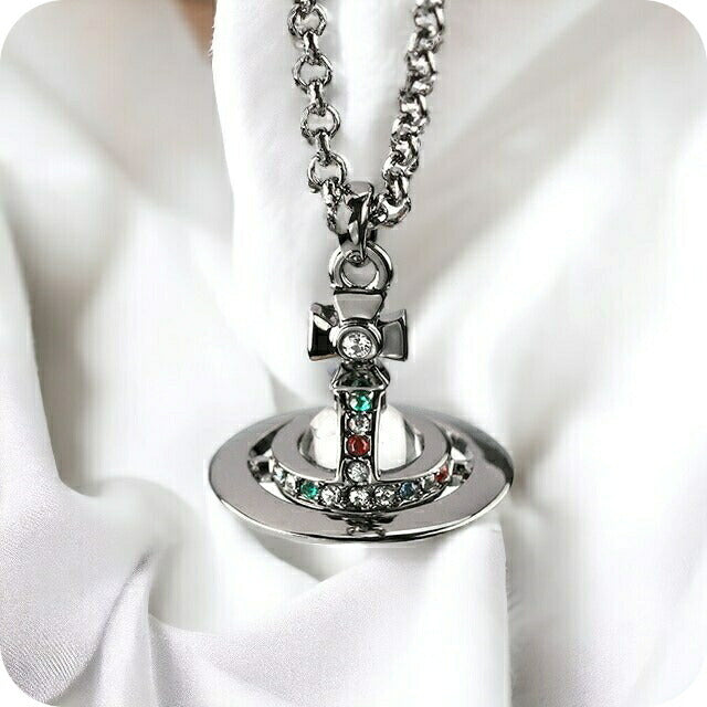 ヴィヴィアン ネックレス Vivienne Westwood プチオーブ ペンダント メンズ レディース 63020098-S001 ブラック アクセサリー 63020098-S001