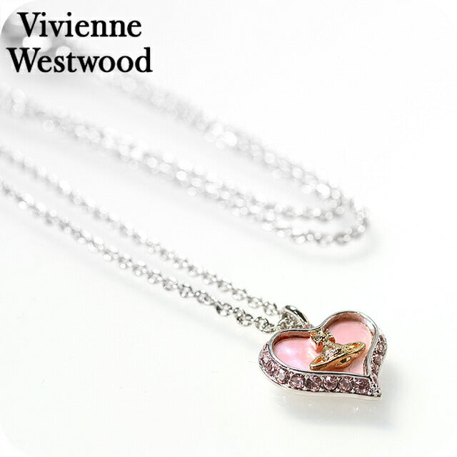 ヴィヴィアン ウエストウッド ネックレス レディース ブランド Vivienne Westwood PETRA 63020103 02P659 シルバー ピンク アクセサリー 63020103-02P659
