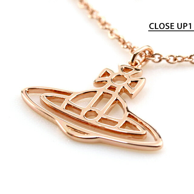 ヴィヴィアン ネックレス レディース ブランド THIN LINES FLAT ORB 63020260-G002 ピンクゴールド アクセサリー ビビアン 63020260-G002