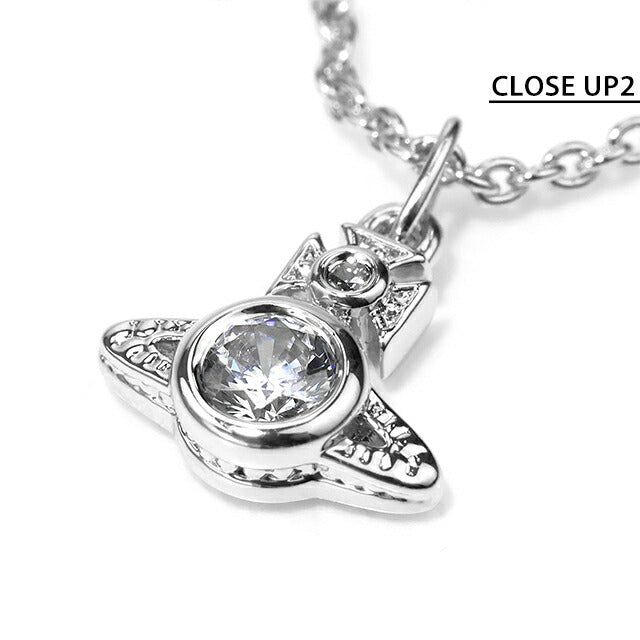 ヴィヴィアン ウエストウッド ネックレス レディース ブランド ロンドン オーブ 真鍮 63020278-02P102 シルバー×クリア アクセサリー ビビアン 63020278-02P102