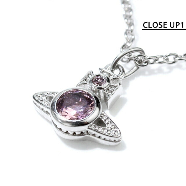 ヴィヴィアン ウエストウッド ネックレス レディース ブランド ロンドン オーブ 真鍮 63020278-02P465 シルバー×ピンク アクセサリー ビビアン 63020278-02P465