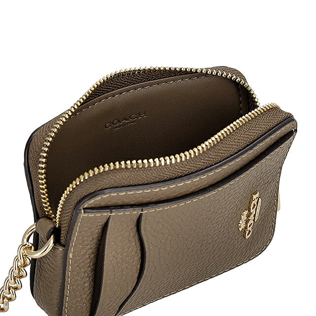 コーチ コインケース コンパクト レディース ブランド COACH Cambodia 6303 IMV2R カーキブラウン 小銭入れ 小さい 高級 おしゃれ プレゼント 実用的 かわいい