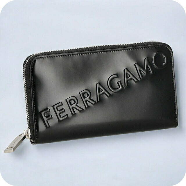 フェラガモ 長財布 メンズ ブランド Ferragamo 661212CALF NER 764 219 ブラック 661212CALF-NER-764-219