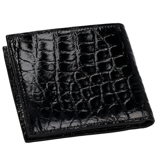 フェラガモ 二つ折り財布 メンズ ブランド Ferragamo 661454ALLIGATOR NERR 776 001 ブラック 661454ALLIGATOR-NERR-776-001