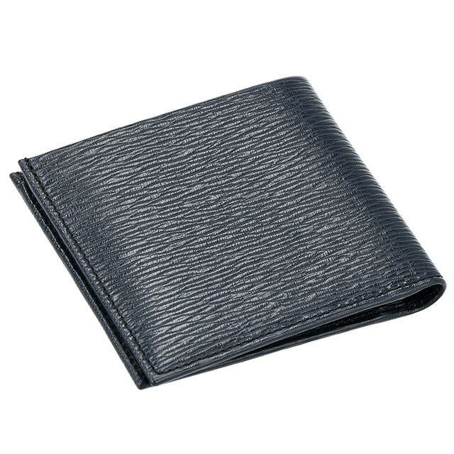 フェラガモ 二つ折り財布 メンズ ブランド Ferragamo 66A063CALF DO NE 744 850 ネイビー 66A063CALF-DO-NE-744-850