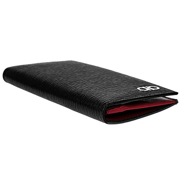 フェラガモ 長財布 メンズ ブランド Ferragamo 66A069PEBBLE NE RD 686 018 ブラック/レッド 66A069PEBBLE-NE-RD-686-018