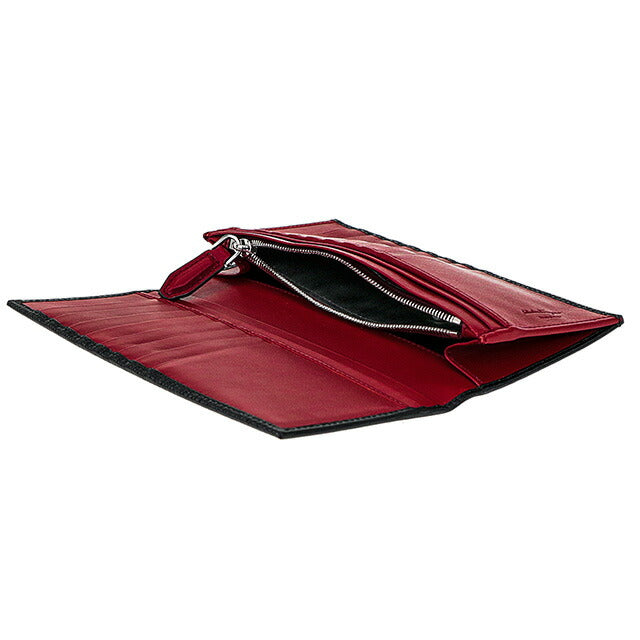 フェラガモ 長財布 メンズ ブランド Ferragamo 66A069PEBBLE NE RD 686 018 ブラック/レッド 66A069PEBBLE-NE-RD-686-018