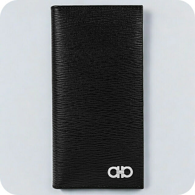 フェラガモ 長財布 メンズ ブランド Ferragamo 66A069PEBBLE NE RD 686 018 ブラック/レッド 66A069PEBBLE-NE-RD-686-018