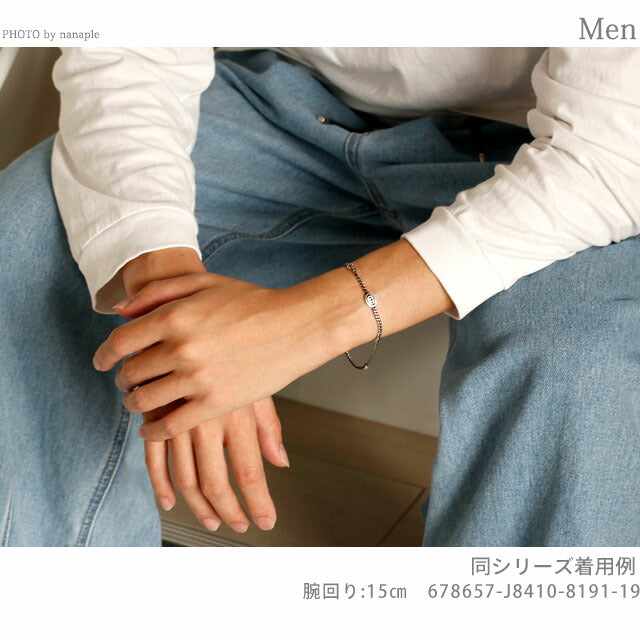 グッチ ブレスレット メンズ ブランド インターロッキングG チェーン シルバー925 678657 J8410 8191 シルバー アクセサリー 678657-J8410-8191-18