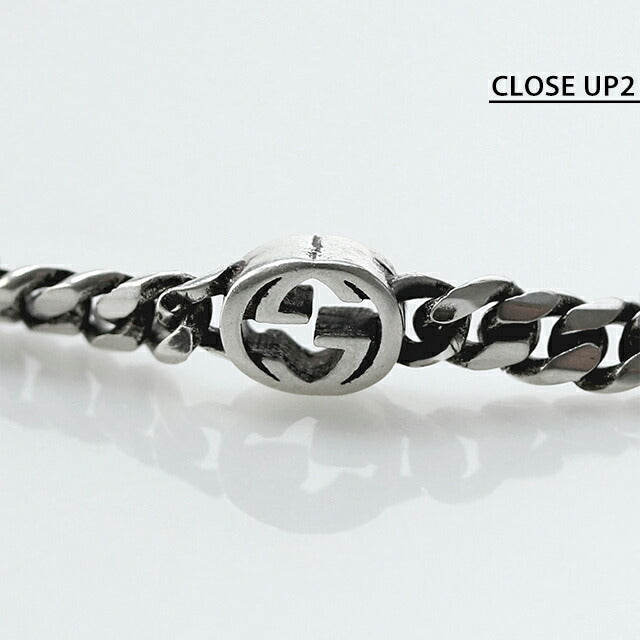 グッチ ブレスレット メンズ ブランド インターロッキングG チェーン シルバー925 678657 J8410 8191 シルバー アクセサリー 678657-J8410-8191-17