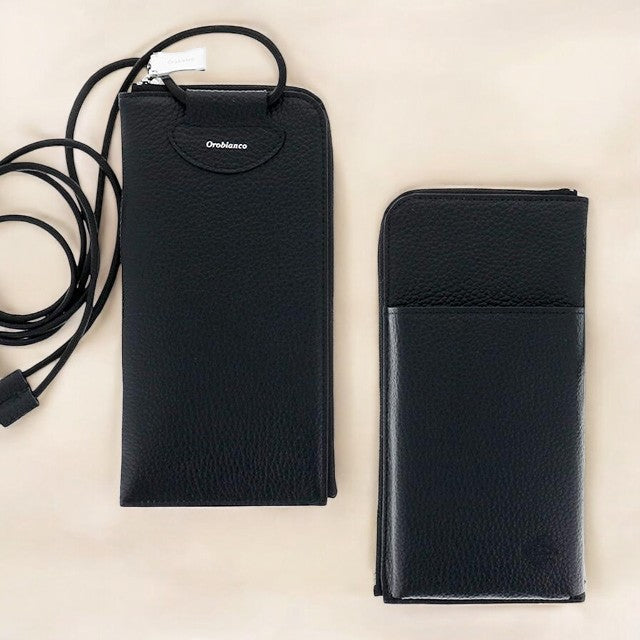 オロビアンコ スマホショルダー メンズ レディース ブランド Orobianco 革 レザーウォレット 小銭入れあり 牛革 7025486 ブラック 小物 7025486