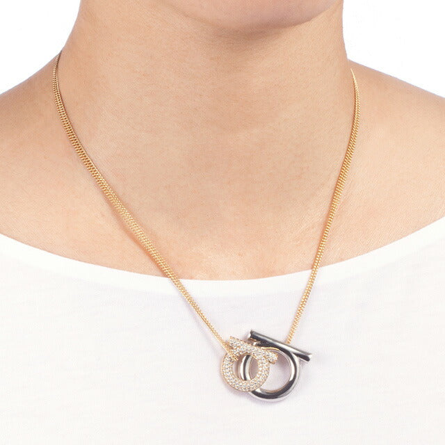 フェラガモ ネックレス レディース ブランド Ferragamo 760488 シルバー/ゴールド 760488-OR-SC-743-136