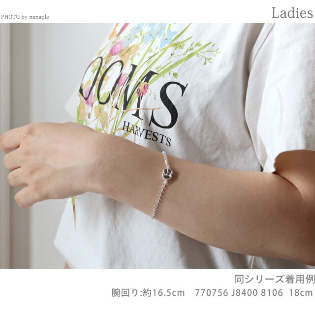 グッチ ブレスレット レディース ブランド GUCCI ダブルG 18 ロゴ 770756 J8400 8106 シルバー アクセサリー 770756-J8400-8106-18