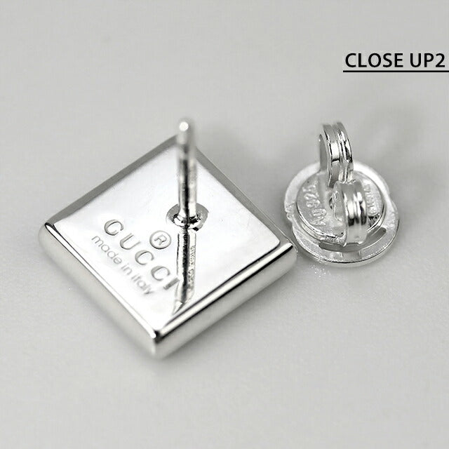 グッチ ピアス メンズ レディース ブランド ダイアゴナル インターロッキングG 両耳用 774033 J8400 8106 シルバー アクセサリー 774033-J8400-8106